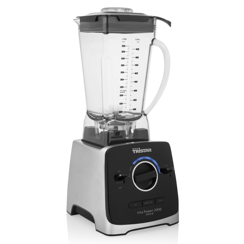 Tristar Blender Bl-4473 Vita Power 2000 W Zwart En Zilverkleurig