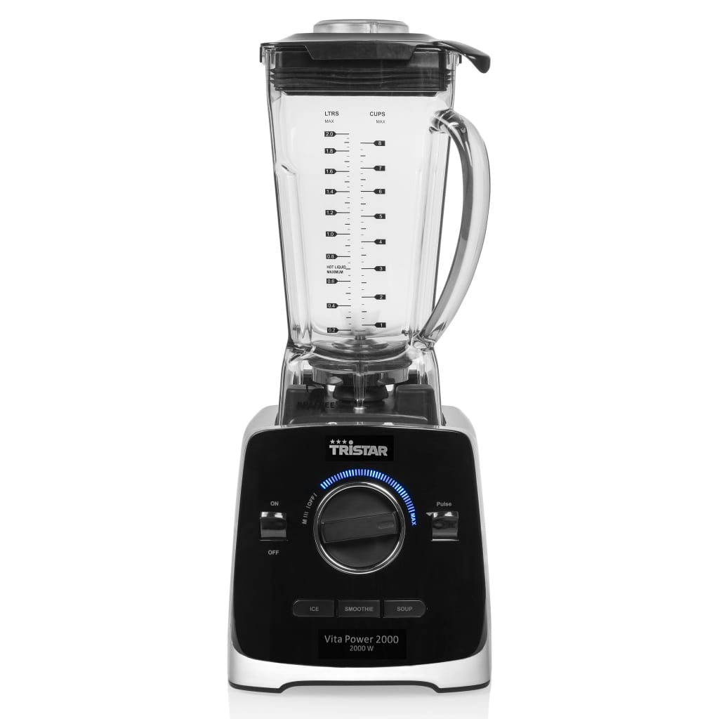 Tristar Blender Bl-4473 Vita Power 2000 W Zwart En Zilverkleurig