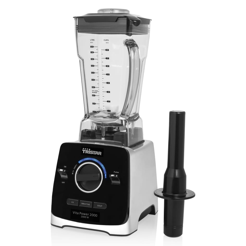 Tristar Blender Bl-4473 Vita Power 2000 W Zwart En Zilverkleurig
