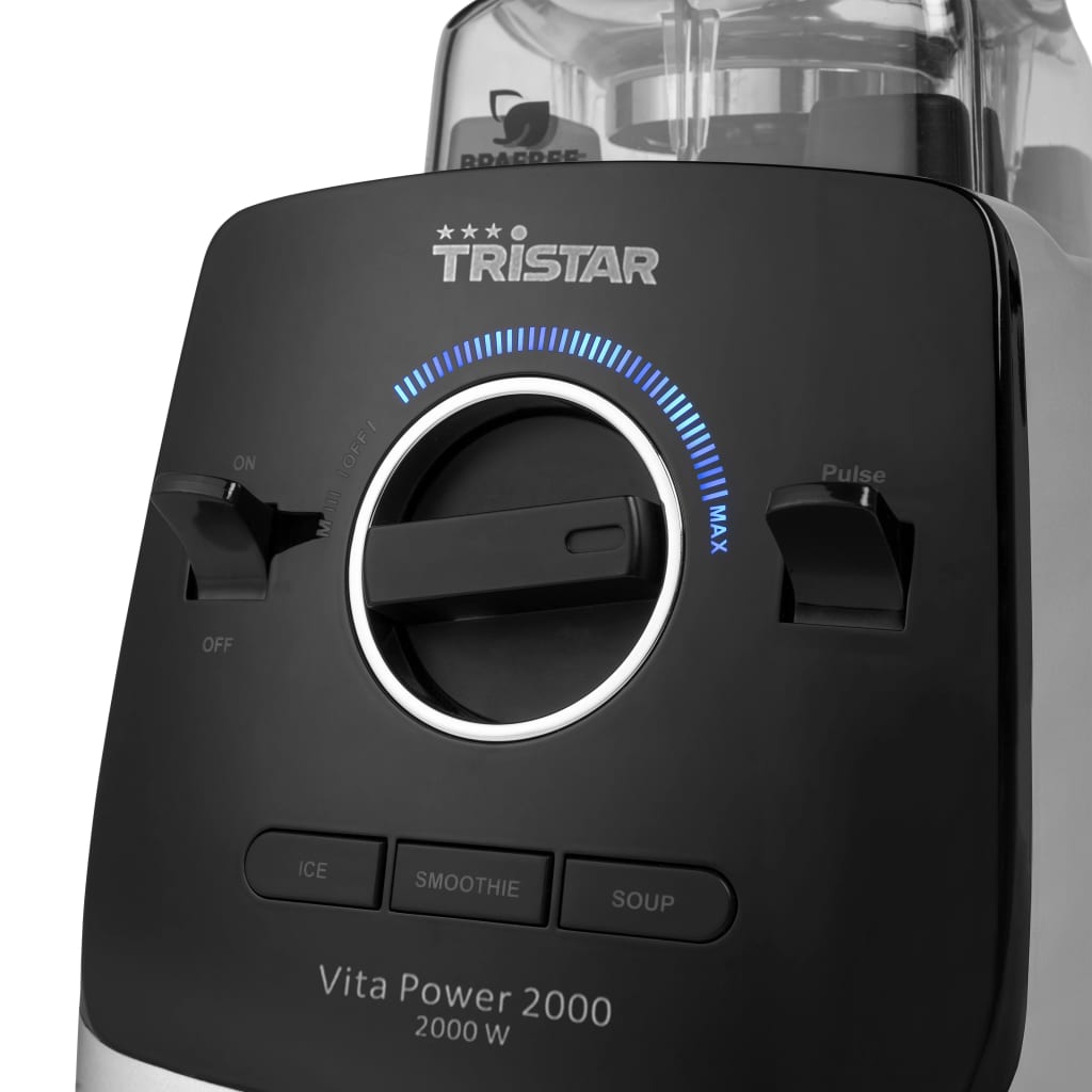 Tristar Blender Bl-4473 Vita Power 2000 W Zwart En Zilverkleurig
