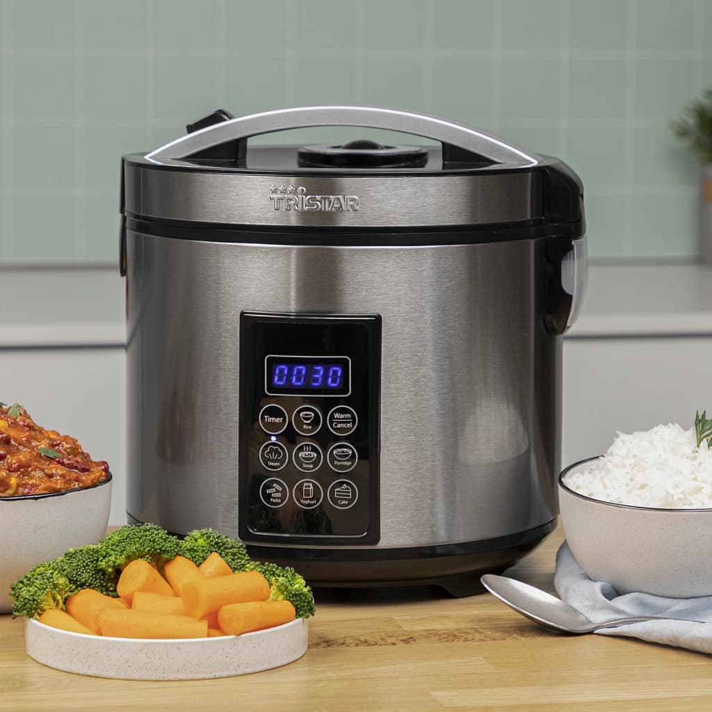 Tristar Rijst- En Stoomkoker Rk-6138 Digitaal 900 W 2,2 L Zilverkleur