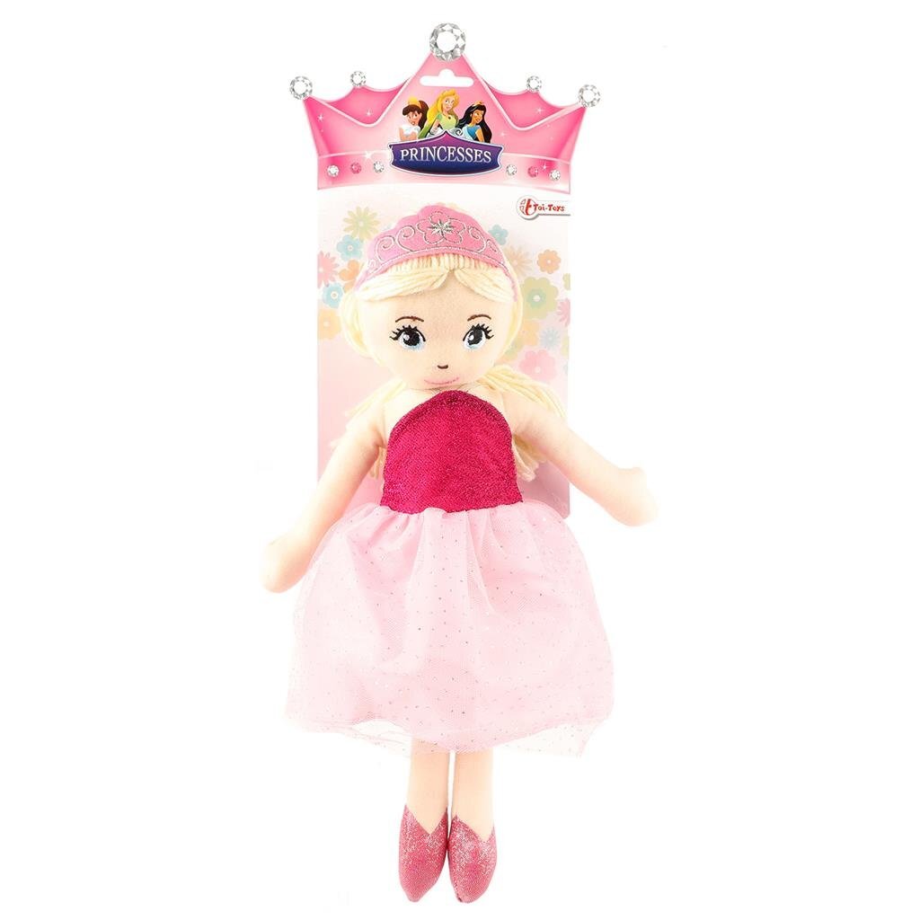 Toi-Toys Princess Friends Stoffen Knuffelpop 35 Cm Roze