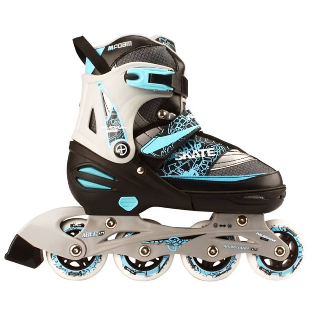 Nijdam Inline- En Ijsschaatsen Combo 35-38 Zwart/Zilver/Blauw 52Sz