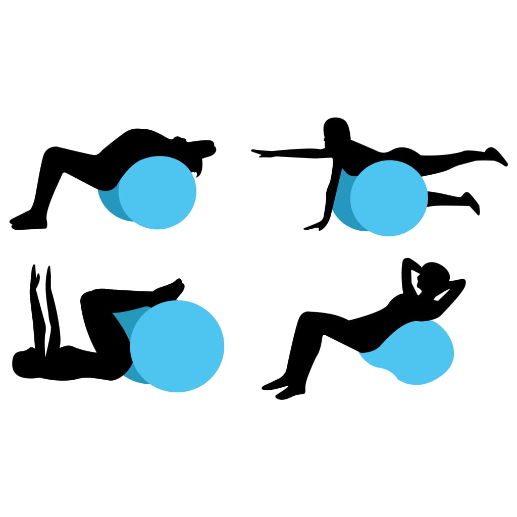 Avento Fitnessbal 50 X 100 Cm Zilverkleurig