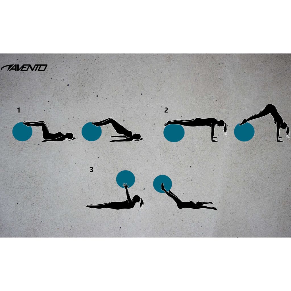 Avento Fitnessbal 55 Cm Zilverkleurig