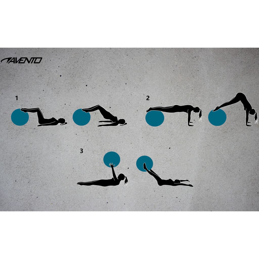 Avento Fitnessbal 65 Cm Blauw