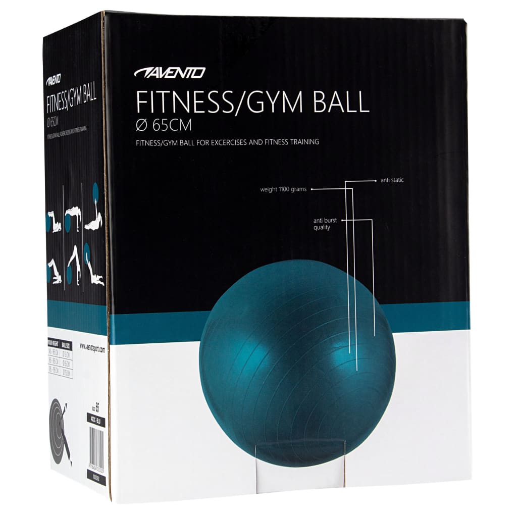 Avento Fitnessbal 65 Cm Blauw