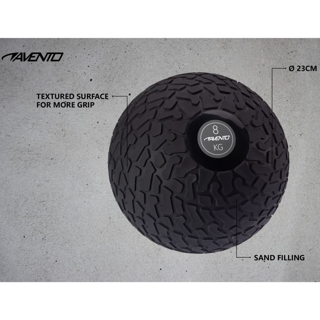 Avento Slambal Structuur 8 Kg Zwart