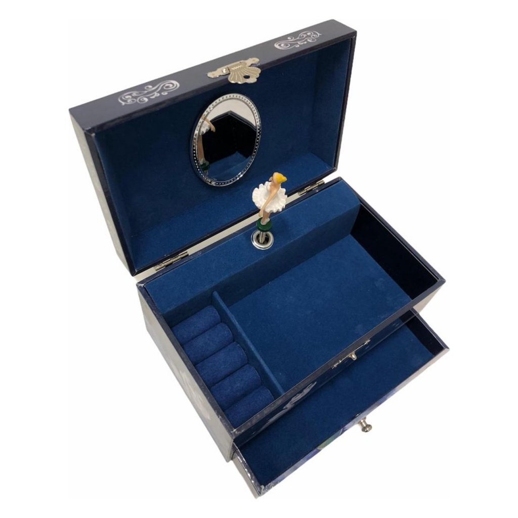 Simply For Kids Sieradendoos Met Muziek Zwanenmeer Met Lade Blauw