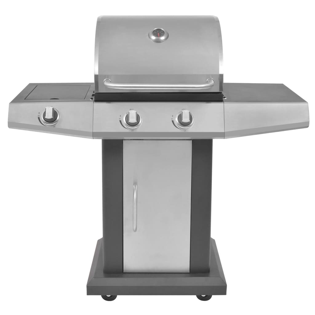 Gasbarbecue En Grill 2+1 Kookzone Zwart En Zilver