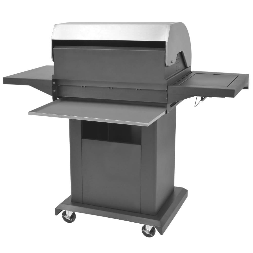 Gasbarbecue En Grill 4+1 Kookzone Zwart En Zilver