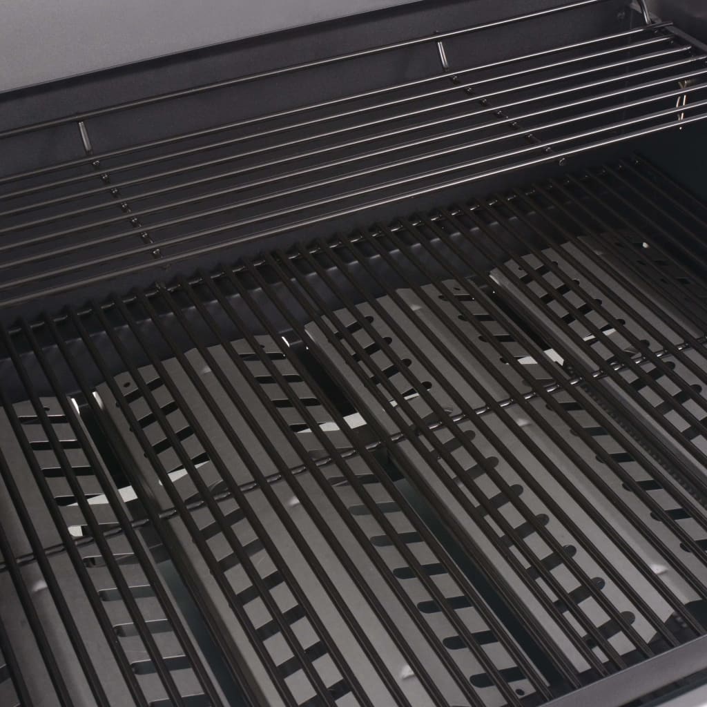 Gasbarbecue En Grill 4+1 Kookzone Zwart En Zilver