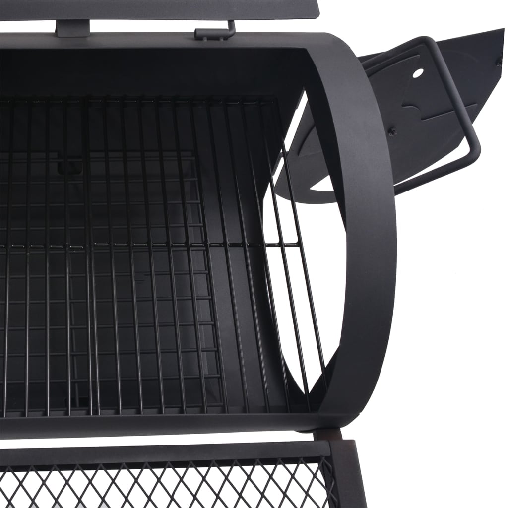Houtskoolbarbecue Met Onderplank Xxxl Zwart