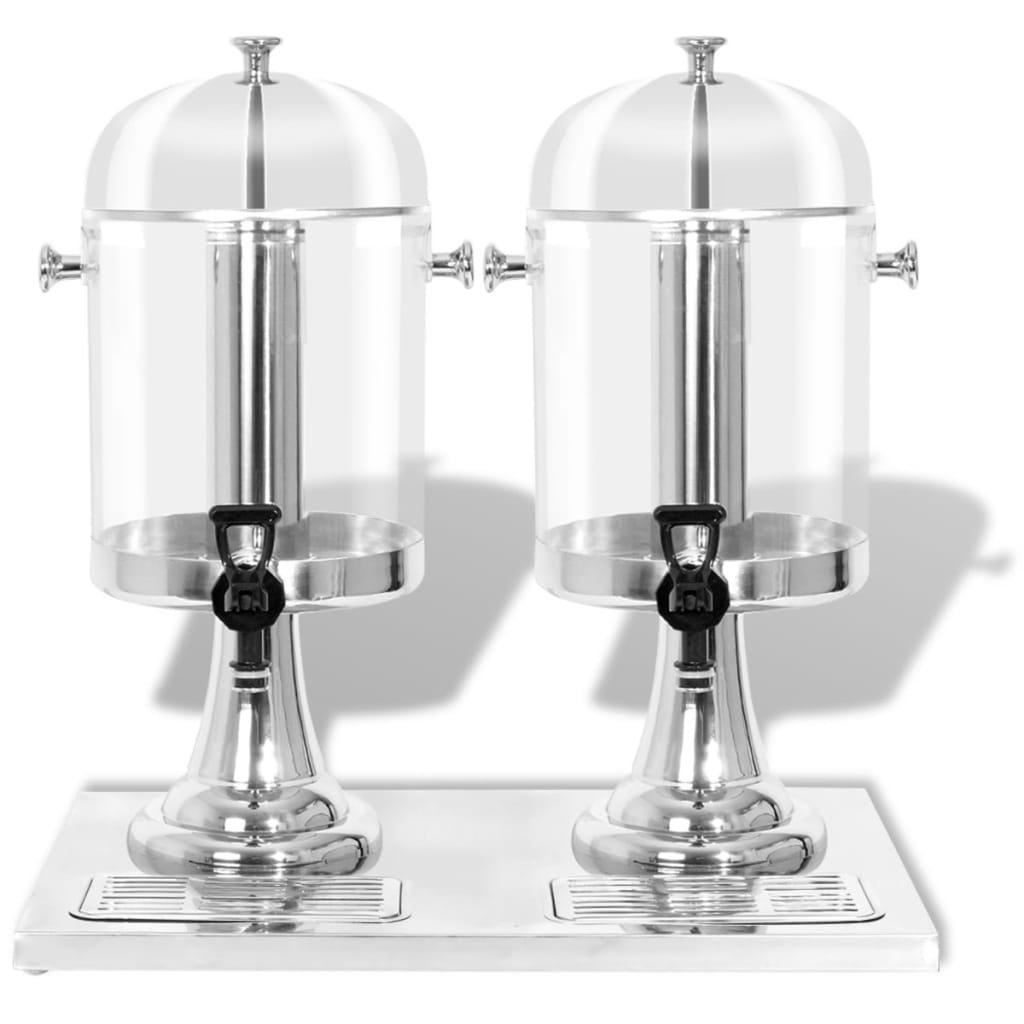 Dubbele Sapdispenser Roestvrij Staal 2X8 L