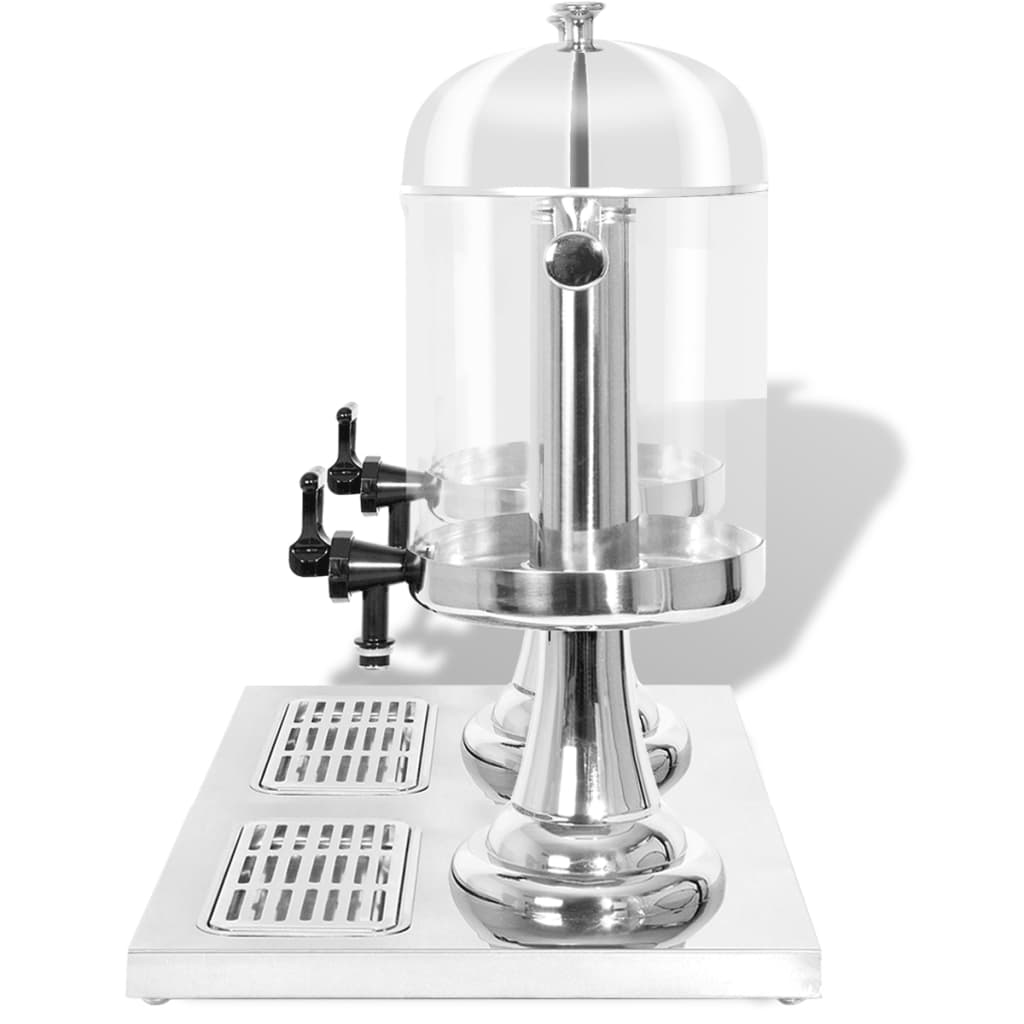 Dubbele Sapdispenser Roestvrij Staal 2X8 L
