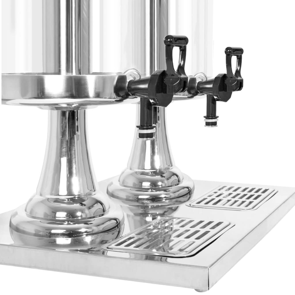 Dubbele Sapdispenser Roestvrij Staal 2X8 L