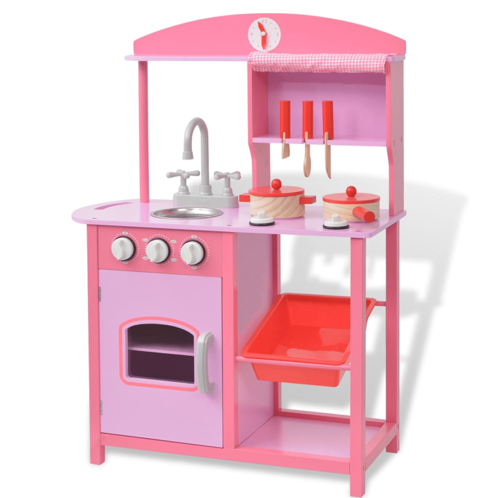 Speelgoedkeuken Roze 60X27X83 Cm Hout