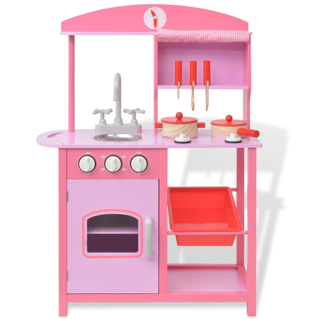 Speelgoedkeuken Roze 60X27X83 Cm Hout