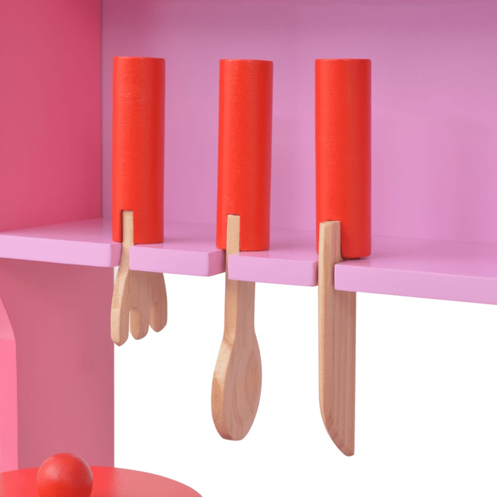 Speelgoedkeuken Roze 60X27X83 Cm Hout