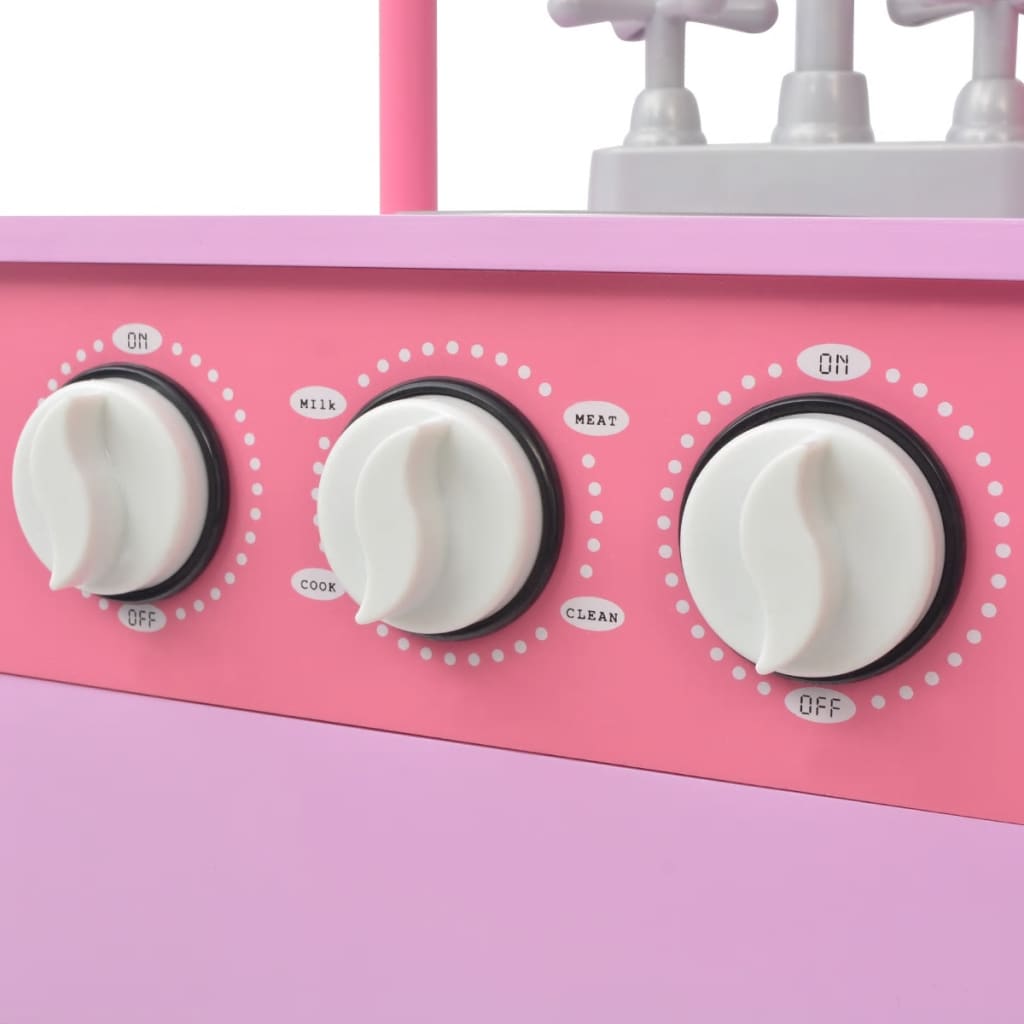 Speelgoedkeuken Roze 60X27X83 Cm Hout