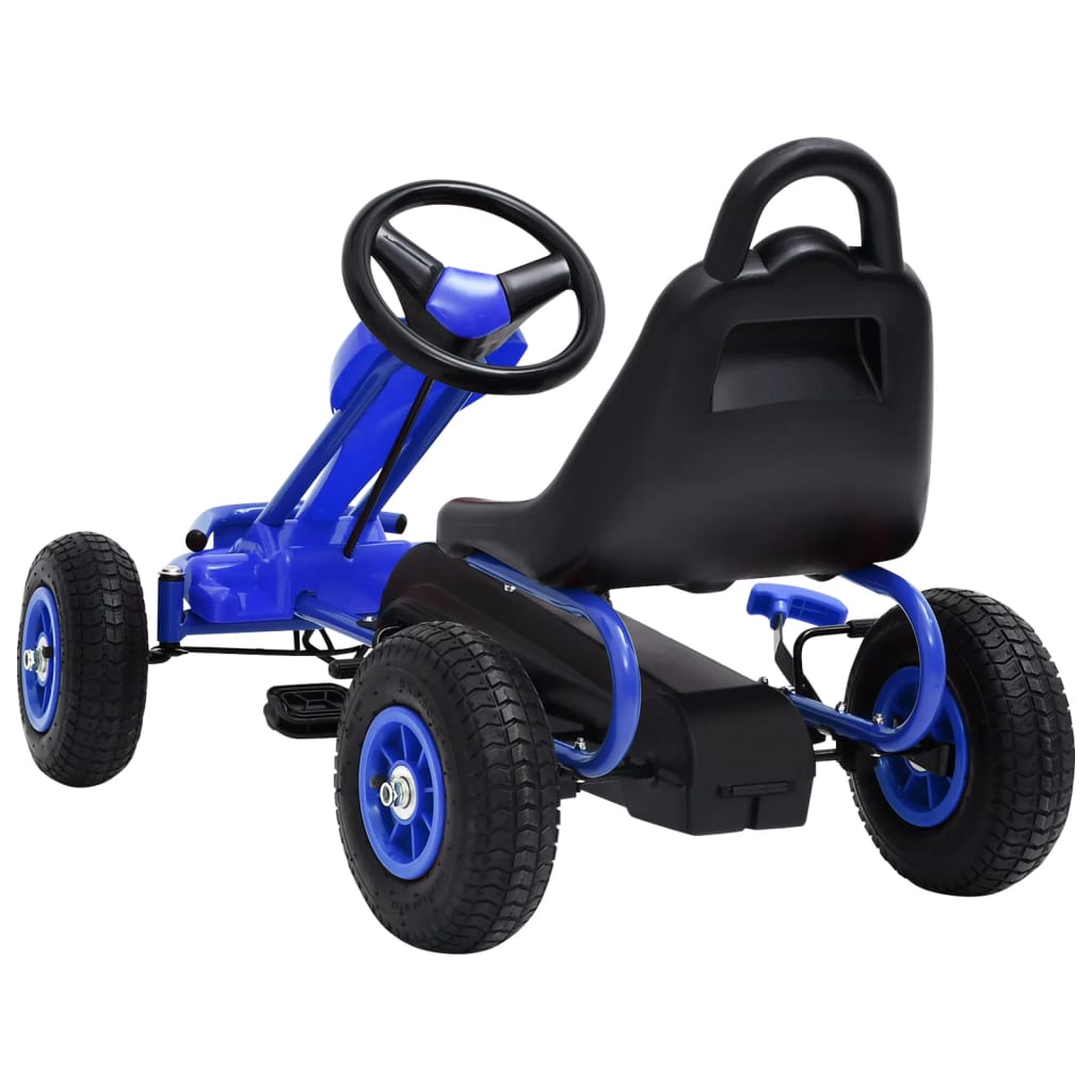 Skelter Met Pedalen En Pneumatische Banden Blauw