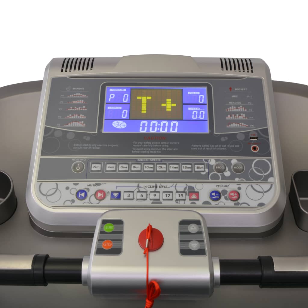 Elektrische Loopband 161X60 Cm Lcd-Scherm 1-22 Km/U 5 Hp