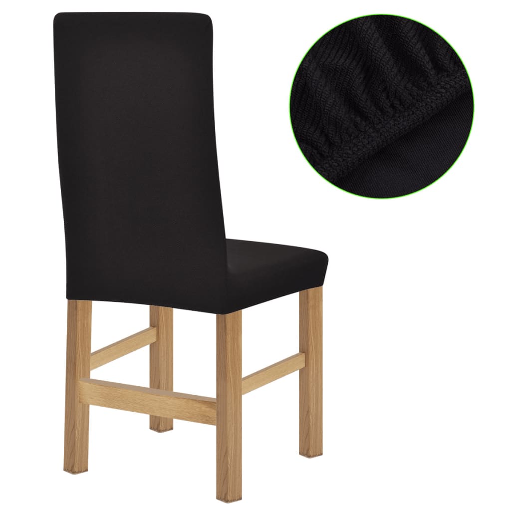 Stoelhoezen Stretch 4 Stuks Bruin Polyester Ribstof