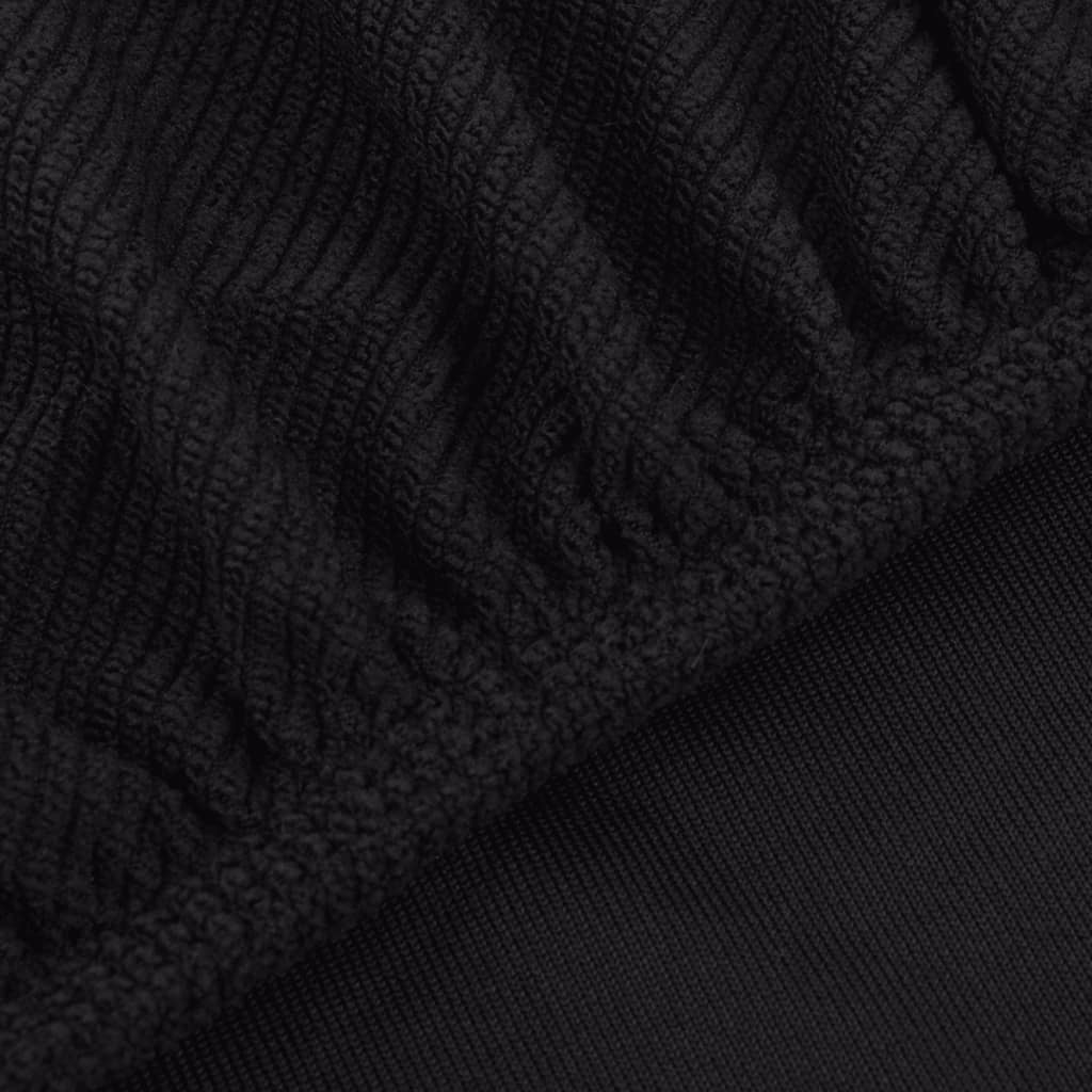 Stoelhoezen Stretch 4 Stuks Bruin Polyester Ribstof