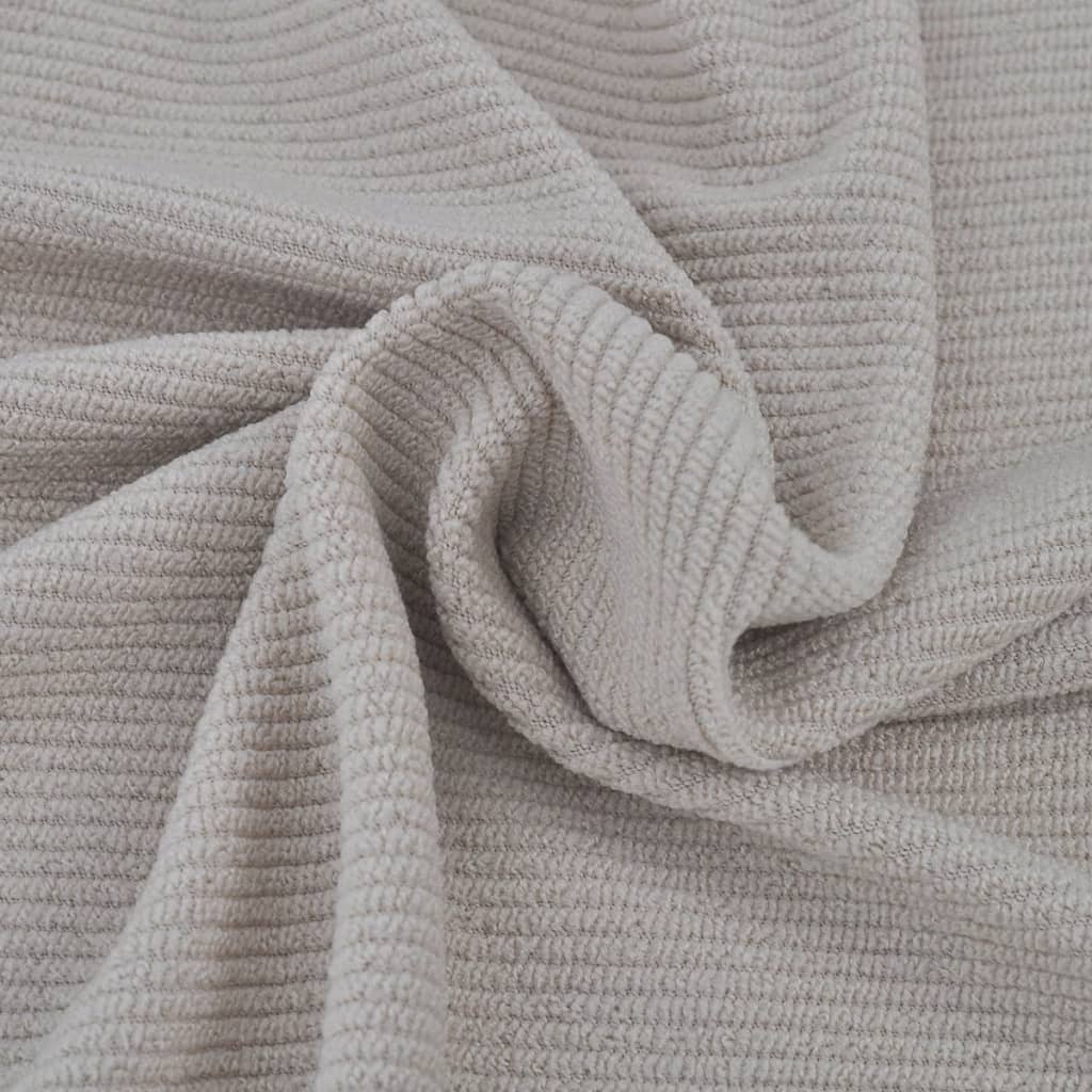 Stoelhoezen Stretch 4 Stuks Beige Polyester Ribstof