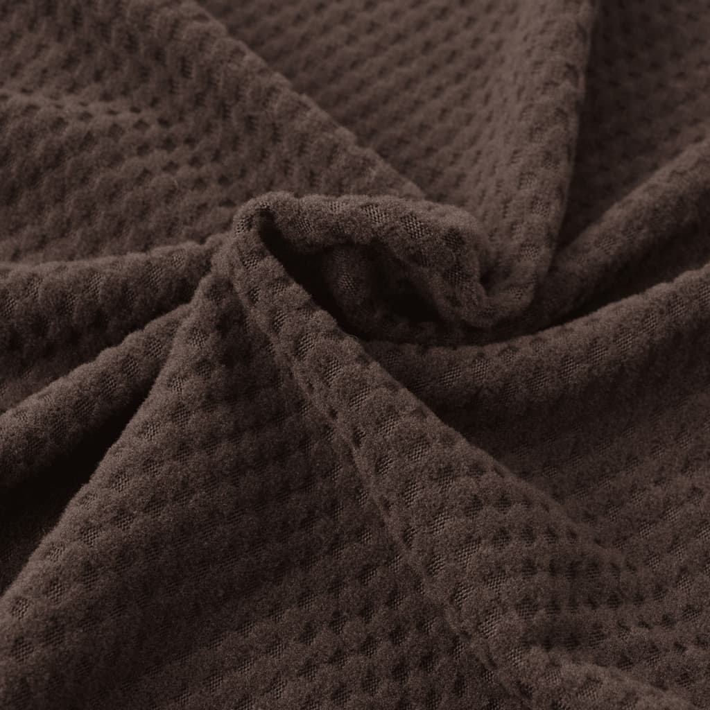 Meubelhoes Voor Fauteuil Stretch Piqué Bruin