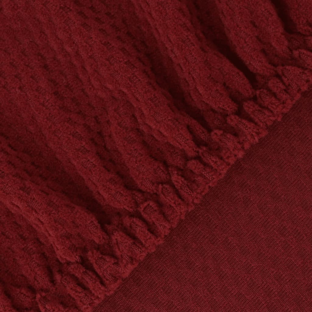 Meubelhoes Voor Stoel Stretch Piqué Bordeauxrood 6St