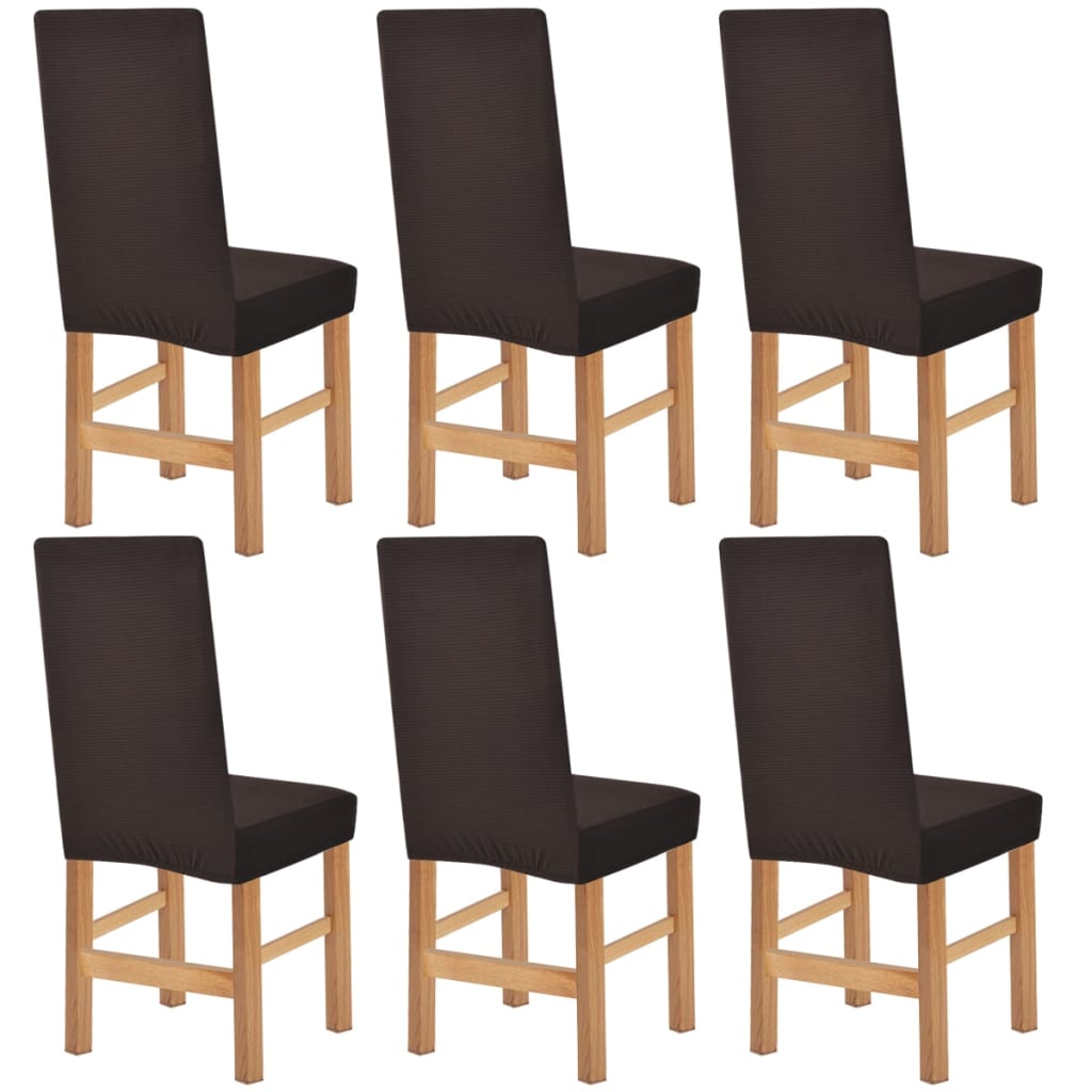 Meubelhoes Voor Stoel Stretch Bruin Brede Streep 6 St