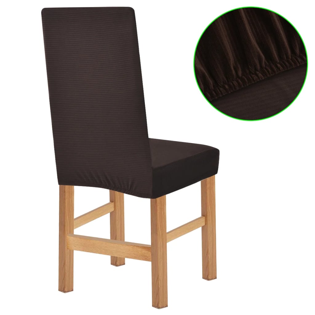 Meubelhoes Voor Stoel Stretch Bruin Brede Streep 6 St