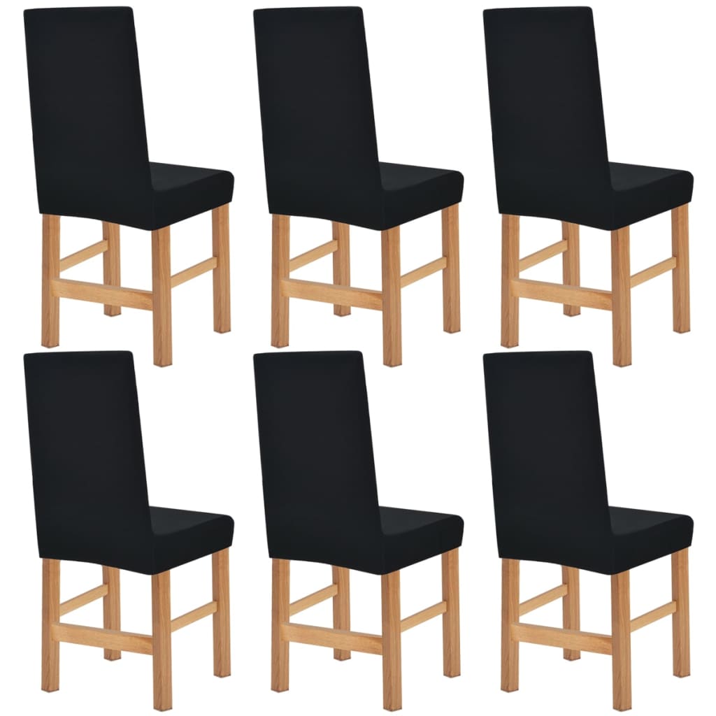 Meubelhoes Voor Stoel Stretch Zwart Brede Streep 6 St