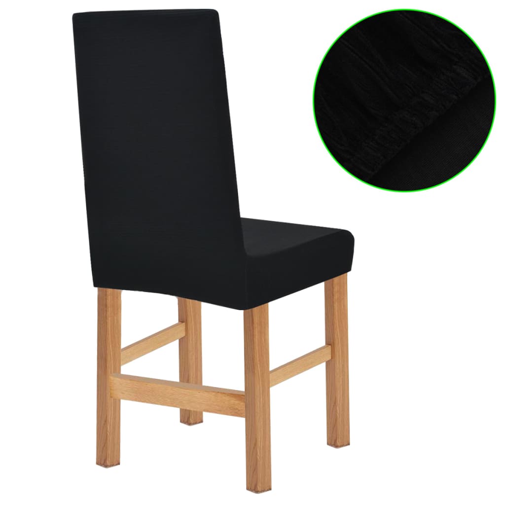 Meubelhoes Voor Stoel Stretch Zwart Brede Streep 6 St
