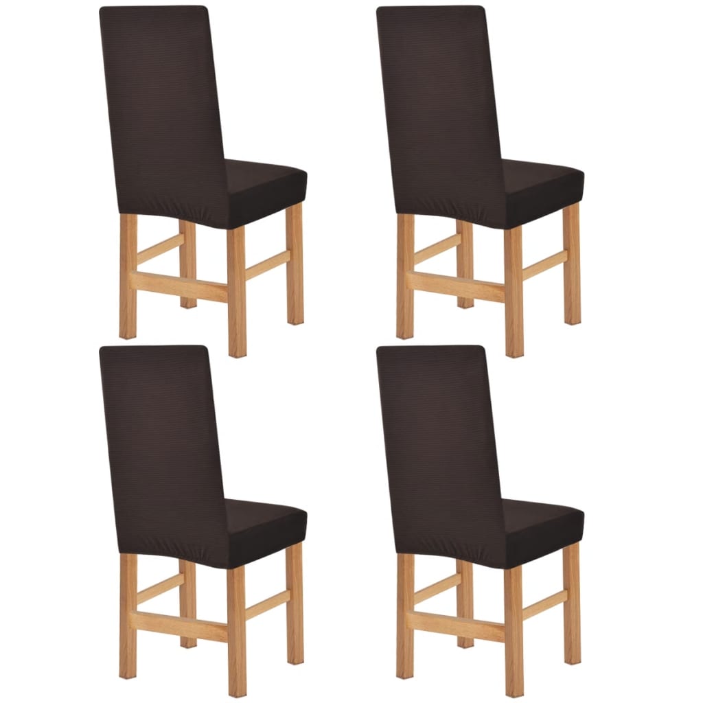Meubelhoes Voor Stoel Stretch Bruin Brede Streep 4 St