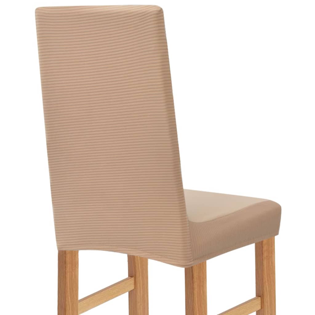 Meubelhoes Voor Stoel Stretch Beige Brede Streep 4 St