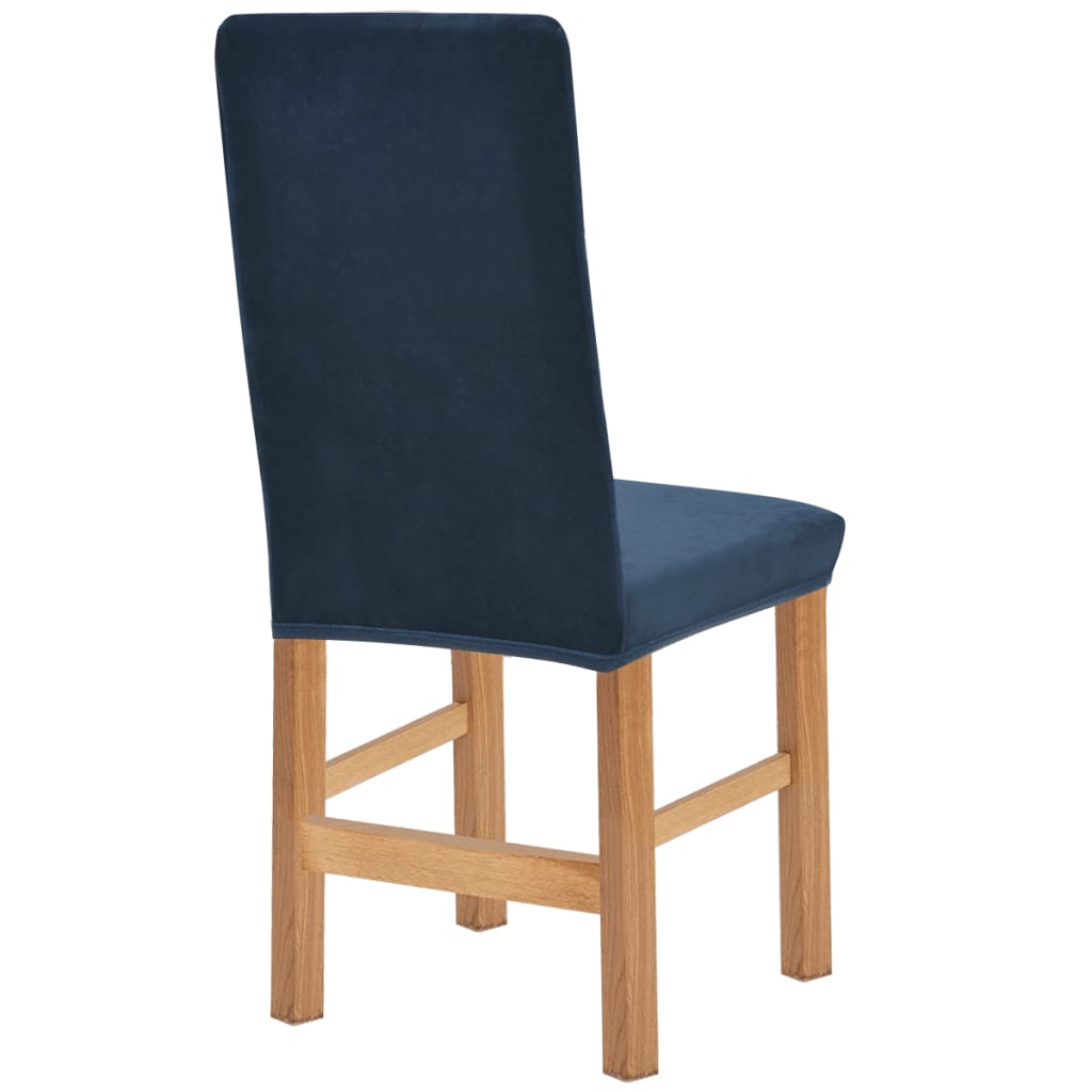 Meubelhoes Voor Stoel Stretch Marineblauw Imitatie Suède 2 St