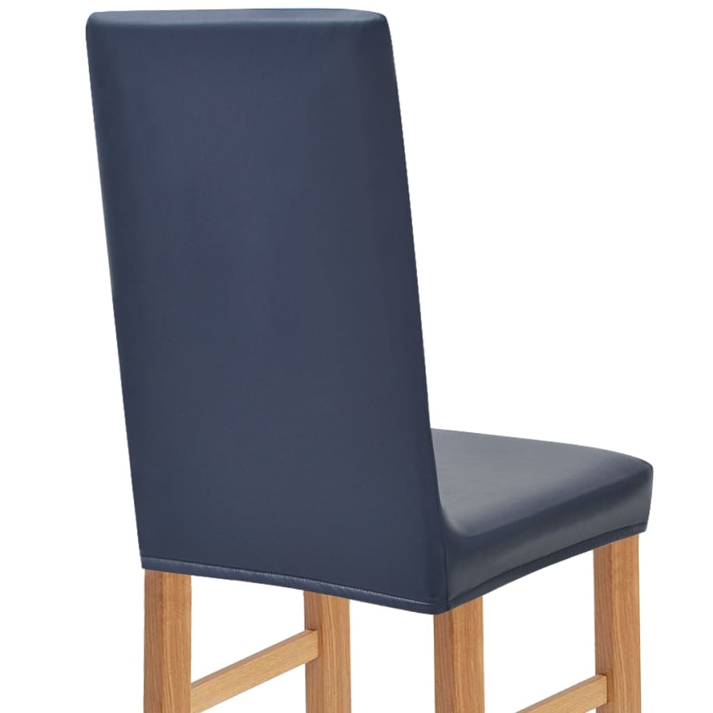 Meubelhoes Voor Stoel Stretch Marineblauw Imitatie Suède 2 St