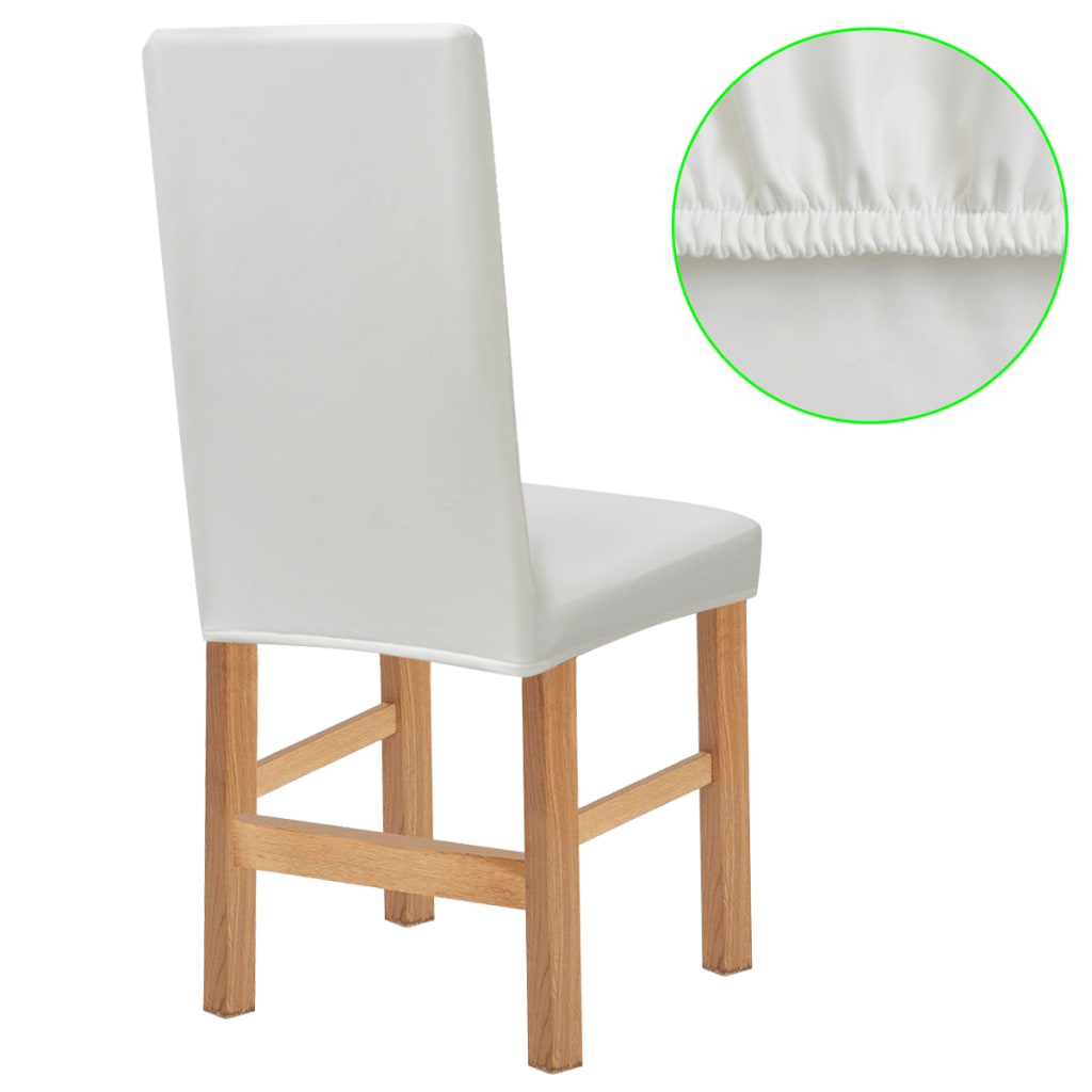Stoelhoes Stretch Wit 183X76X74 Cm Imitatie Suède 2 St