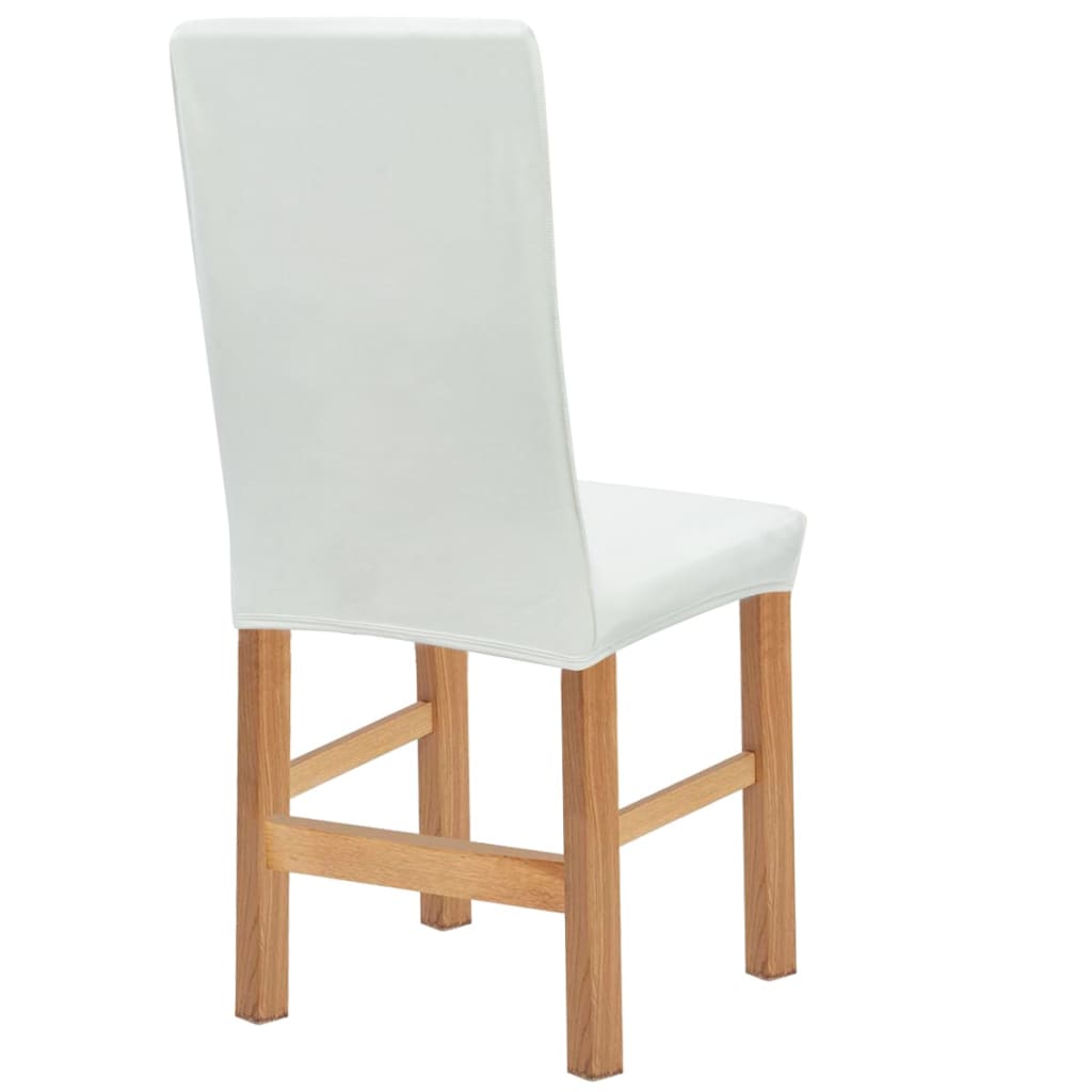 Stoelhoes Stretch Wit 183X76X74 Cm Imitatie Suède 2 St