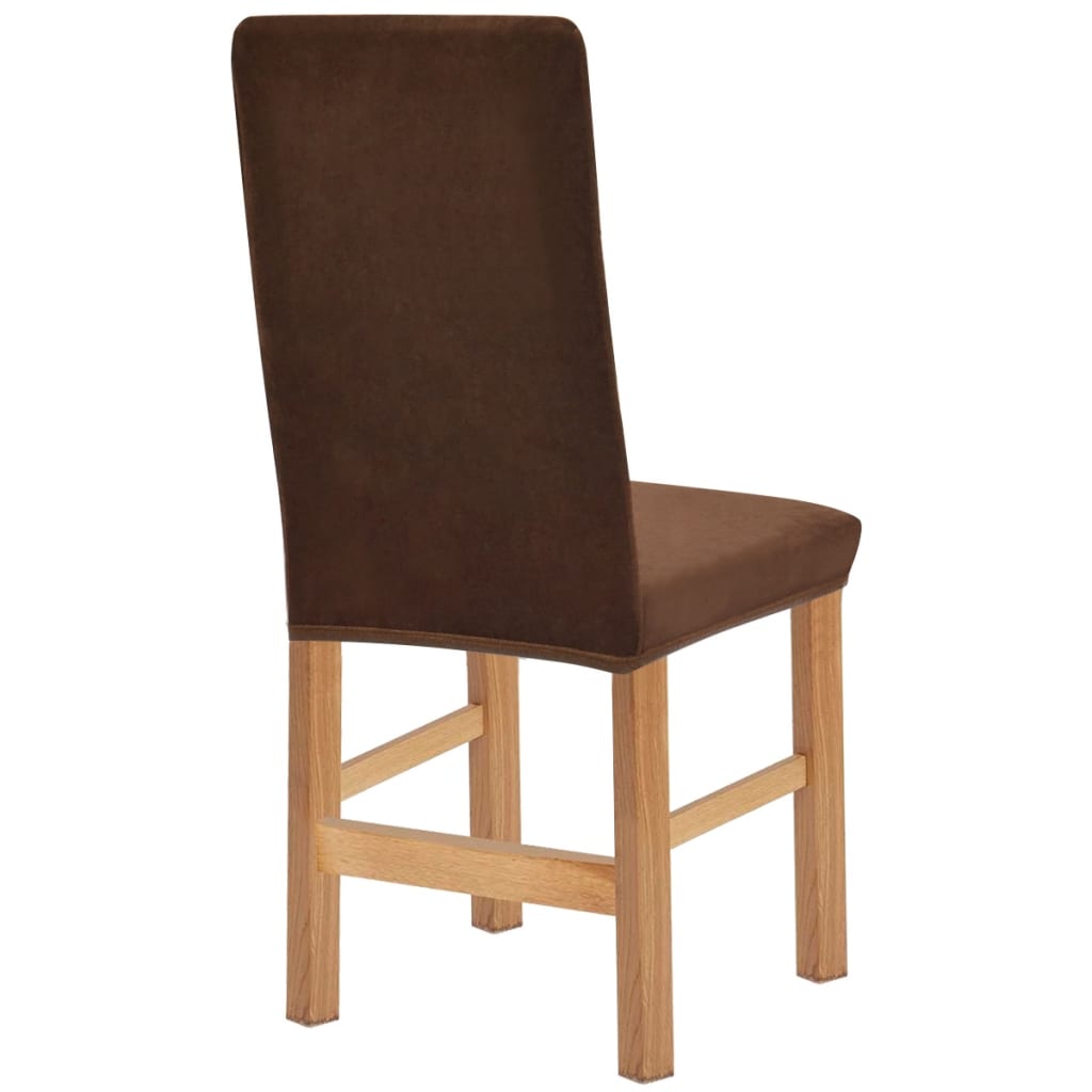 Meubelhoes Voor Stoel Stretch Bruin Imitatie Suède 4 St