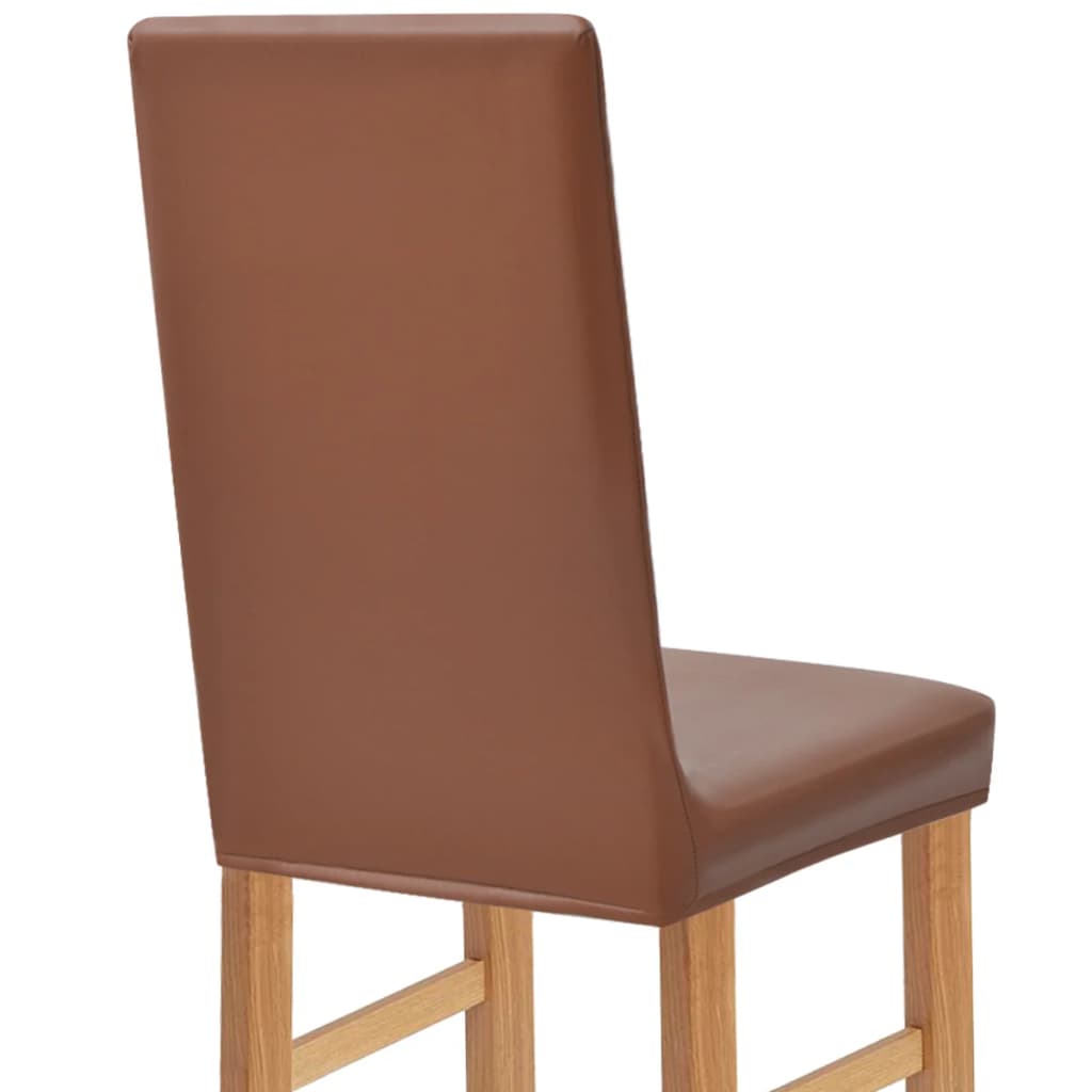 Meubelhoes Voor Stoel Stretch Bruin Imitatie Suède 4 St