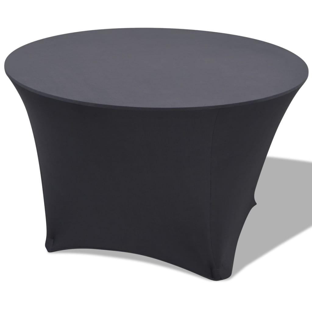 Tafelhoes Stretch Antraciet Rond 150X74 Cm 2 St