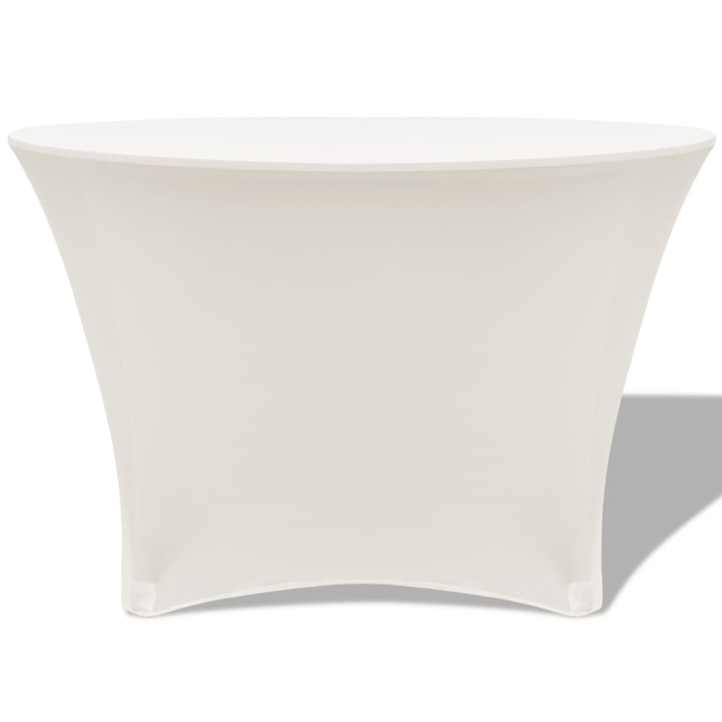 Tafelhoes Stretch Crème Rond 150X74 Cm 2 St