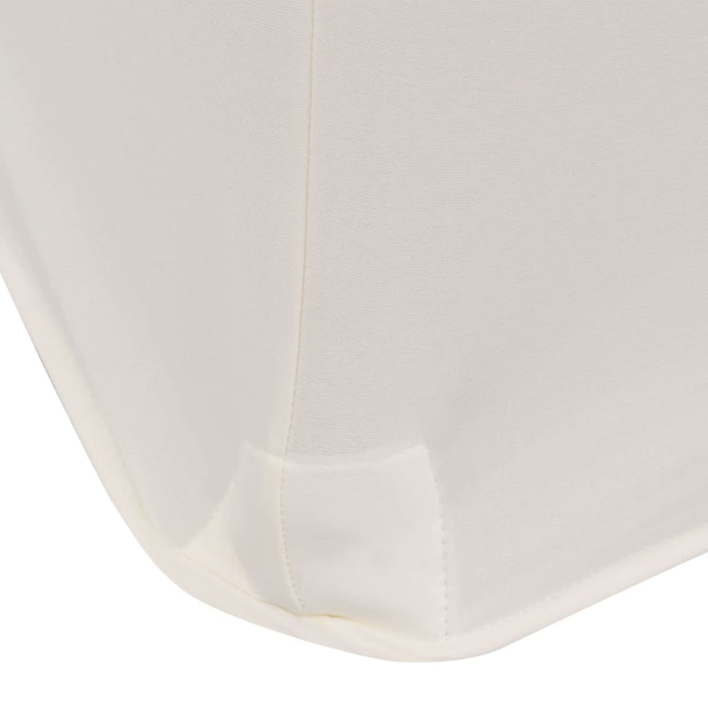 Tafelhoes Stretch Crème Rond 150X74 Cm 2 St