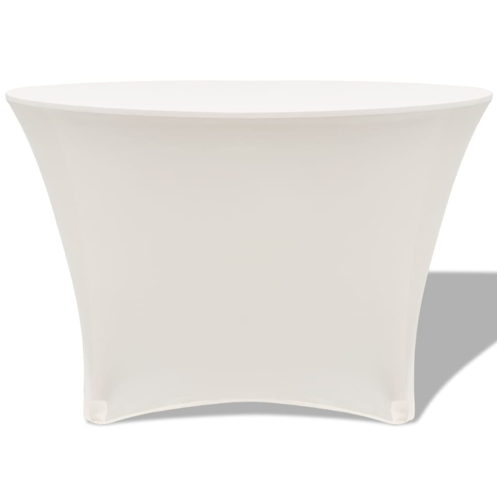 Tafelhoes Stretch Rond Crème 180X74Cm 2 St
