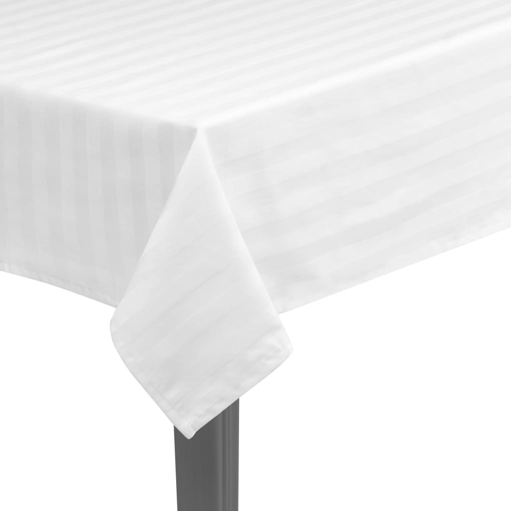 Tafelkleden Katoen Satijn Wit 130X250 Cm 5 St