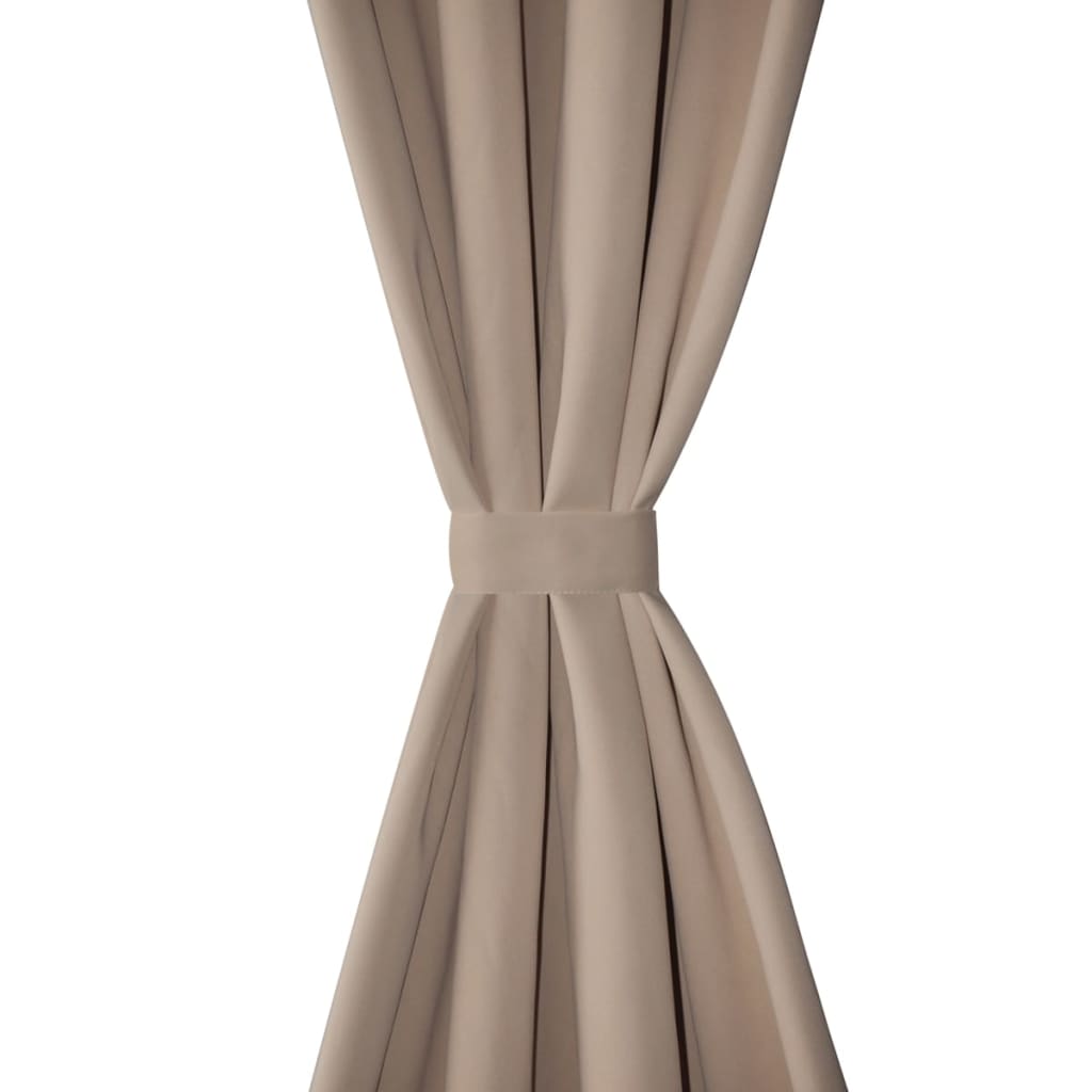 Gordijnen Met Metalen Ringen Verduisterend 135X175 Crème 2 St