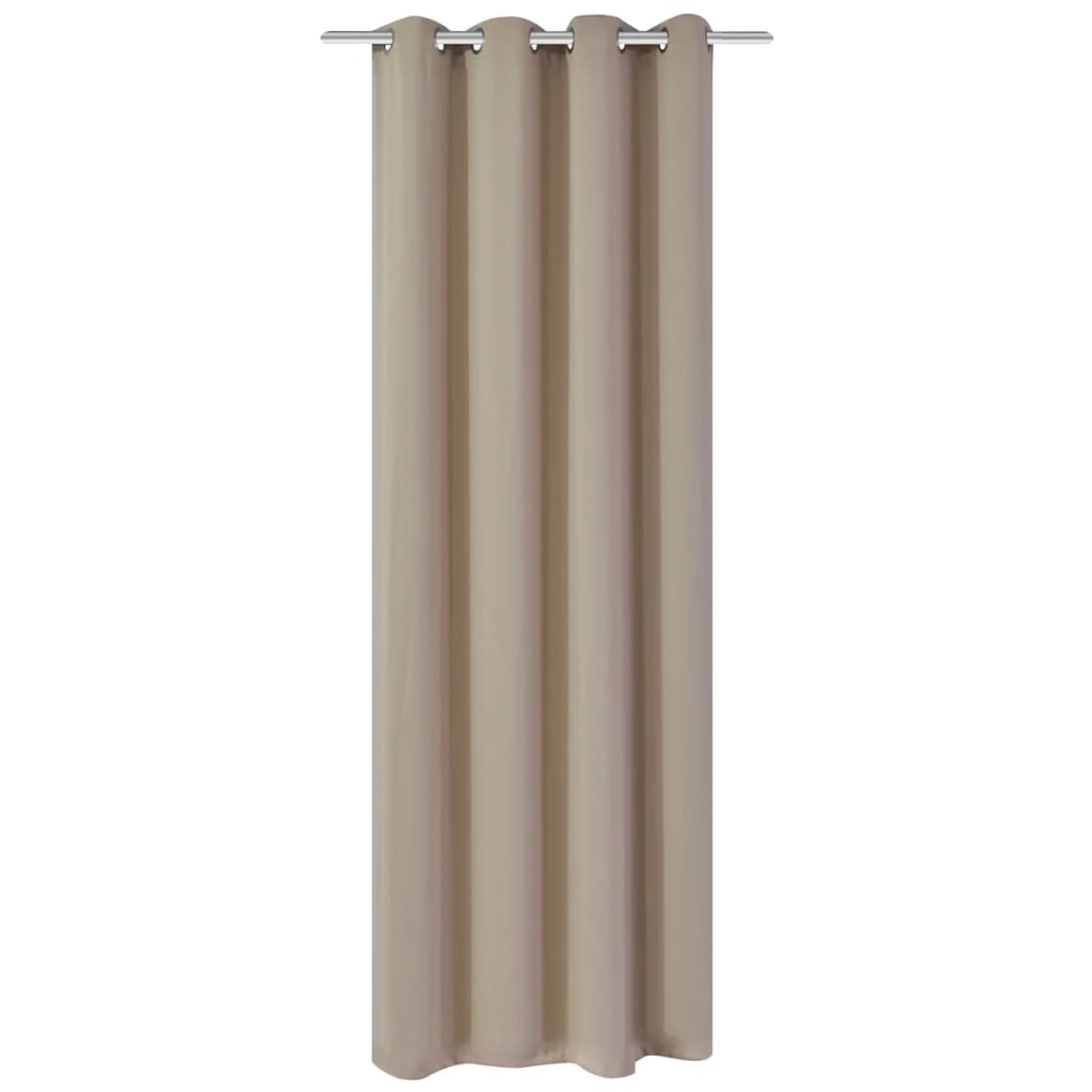Gordijn Met Metalen Ringen Verduisterend 270X245 Crème